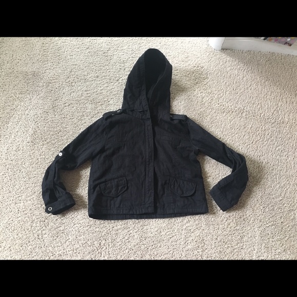 black denim jacket back